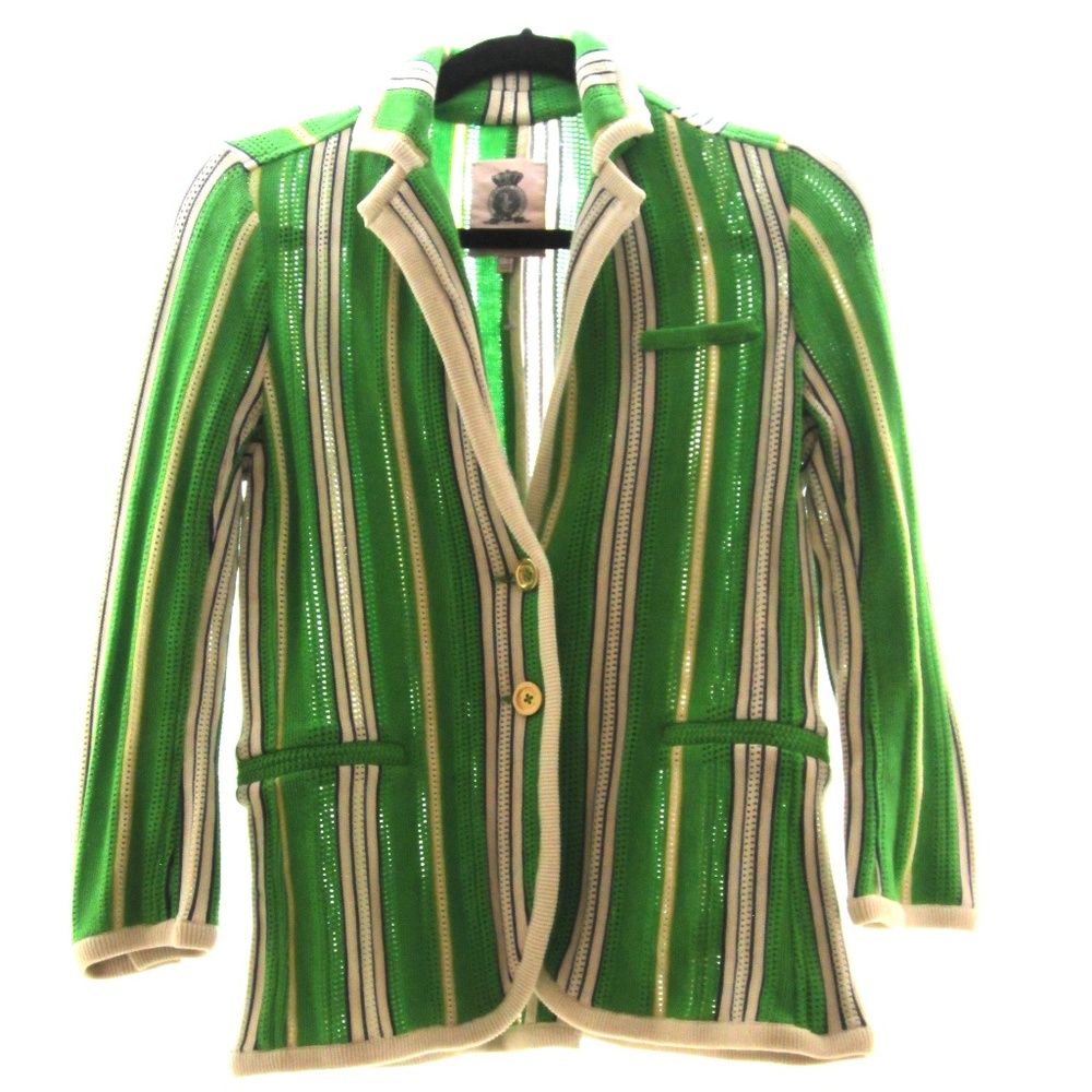 Juicy Couture Perforated Striped Blazer size S